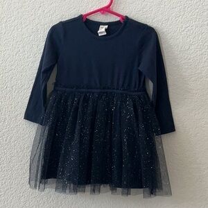 H&M Navy Blue Sparkle Tulle Dress Size 2T